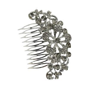 Elegant Silver Crystal Hair Comb
